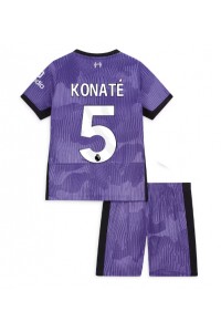 Fotbalové Dres Liverpool Ibrahima Konate #5 Dětské Třetí Oblečení 2023-24 Krátký Rukáv (+ trenýrky)